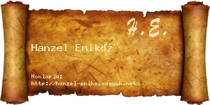 Hanzel Enikő névjegykártya