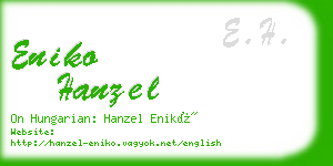 eniko hanzel business card